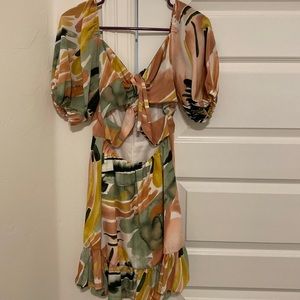 Colorful cutout dress